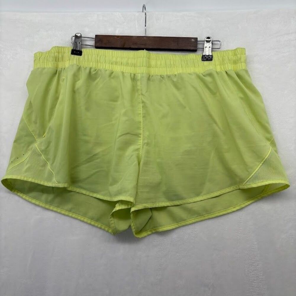 Lime Green Women's Size XL All in Motion Running Shorts Lined 3" Inseam